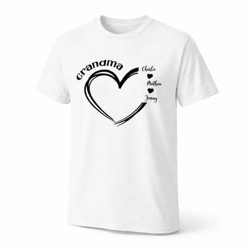 Custom Heart, Grandma And Kids, Gift For Grandma Duconspace