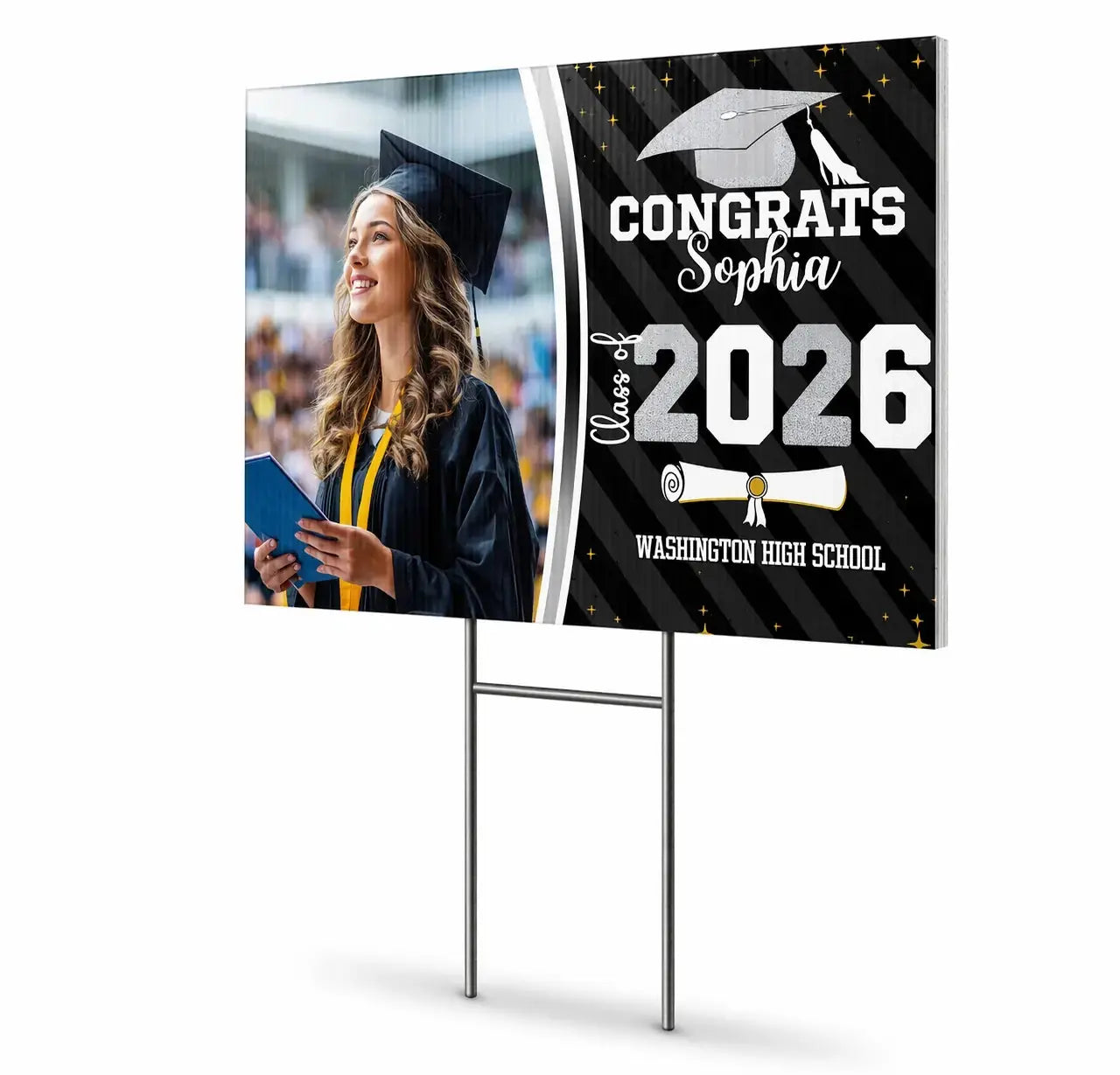 Custom Image on Yard Sign - Personalized Gift for Class of 2026 Duconspace