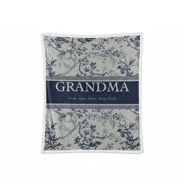 Custom Kids Name on  Blanket - Personalized Gift for Grandma Duconspace