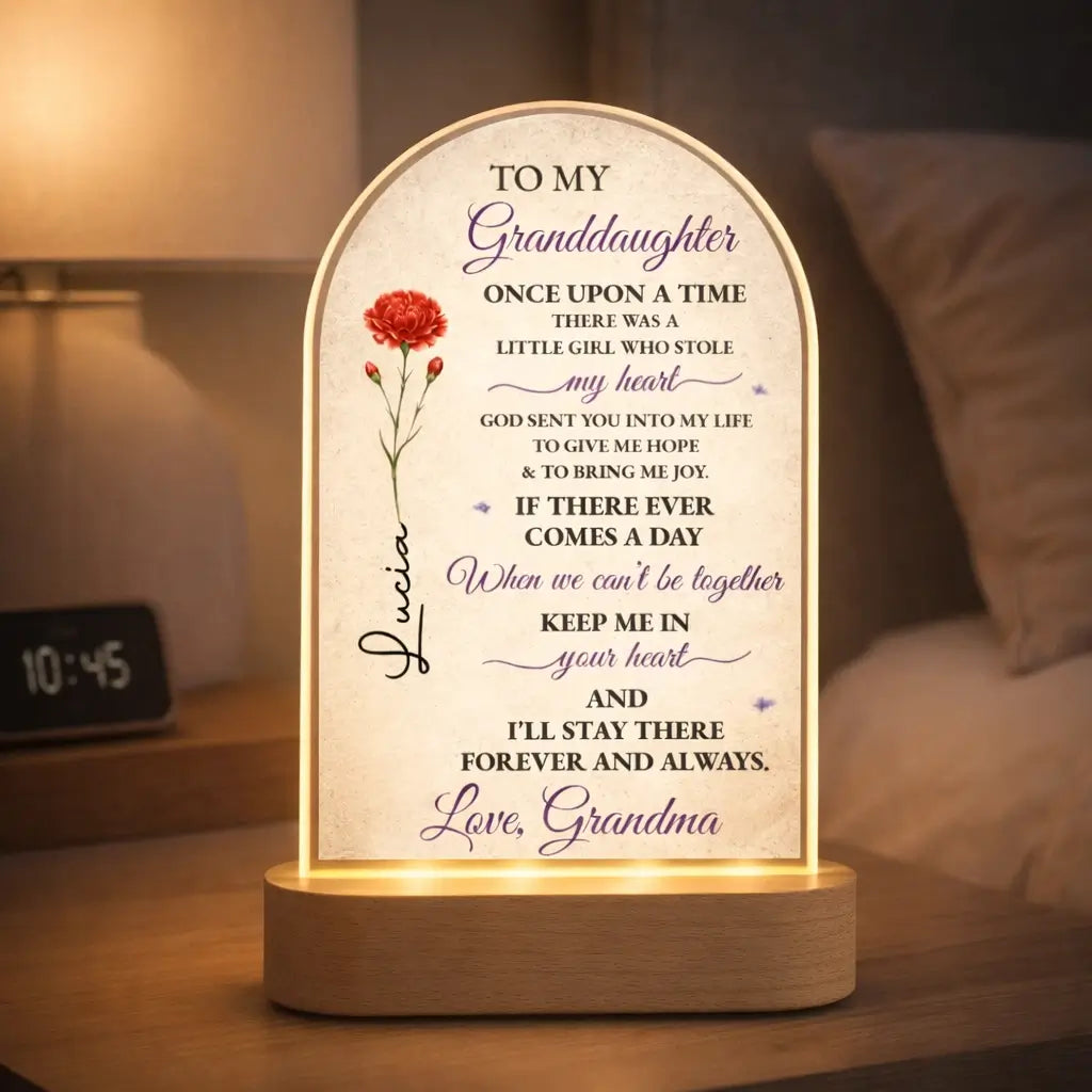 Custom Lamp to My Granddaughter - Personalized Gift for Granddaughters Duconspace