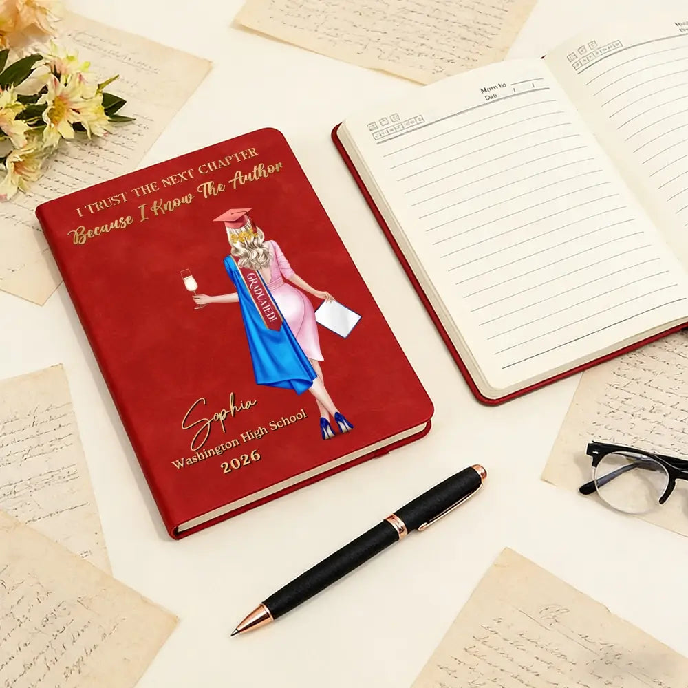 Custom Leather Writing Journal - Personalized Gifts for Graduation Duconspace