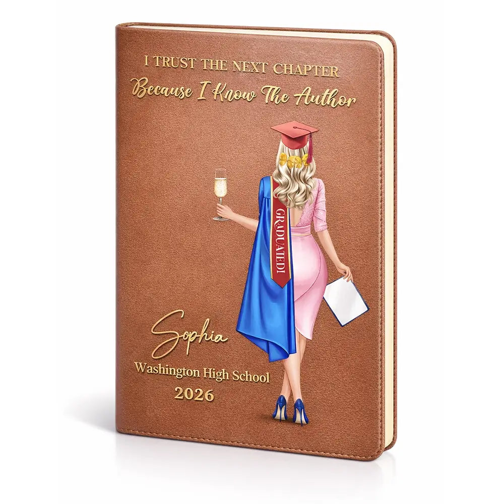 Custom Leather Writing Journal - Personalized Gifts for Graduation Duconspace