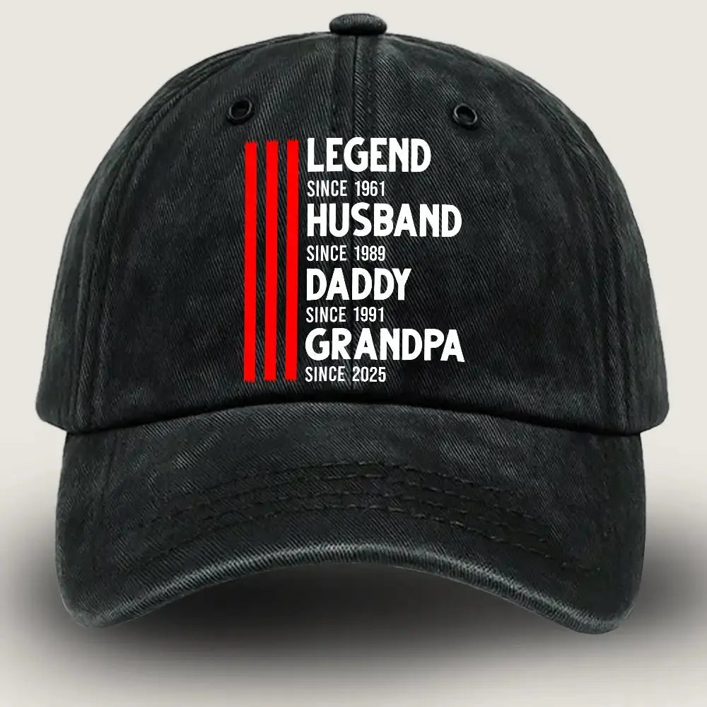 Custom Legend Husband Daddy Grandpa Cap - Personalized Gift for Grandpa Duconspace