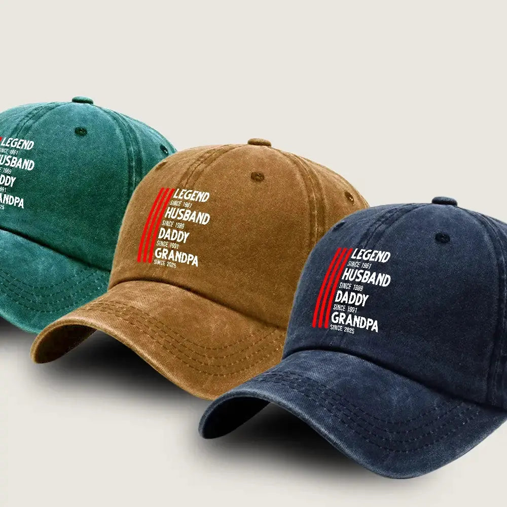Custom Legend Husband Daddy Grandpa Cap - Personalized Gift for Grandpa Duconspace
