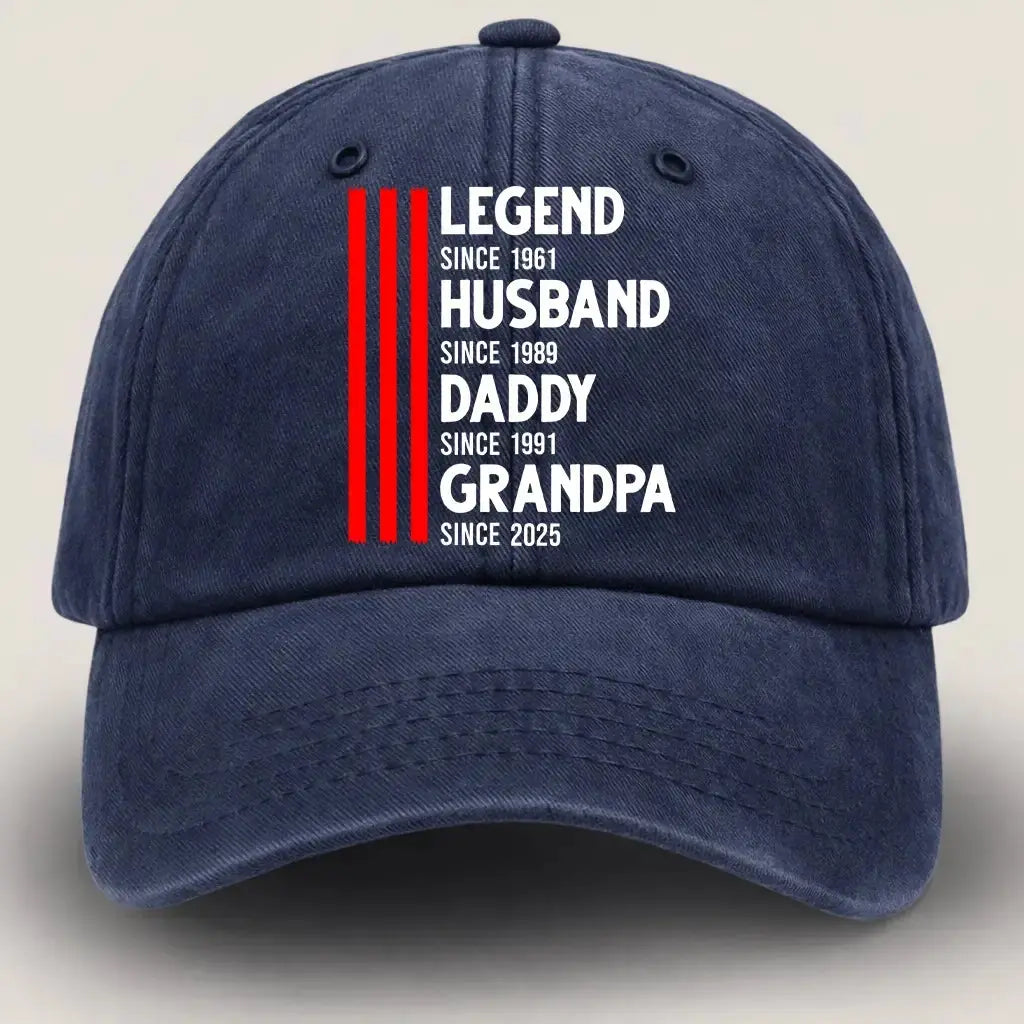 Custom Legend Husband Daddy Grandpa Cap - Personalized Gift for Grandpa Duconspace