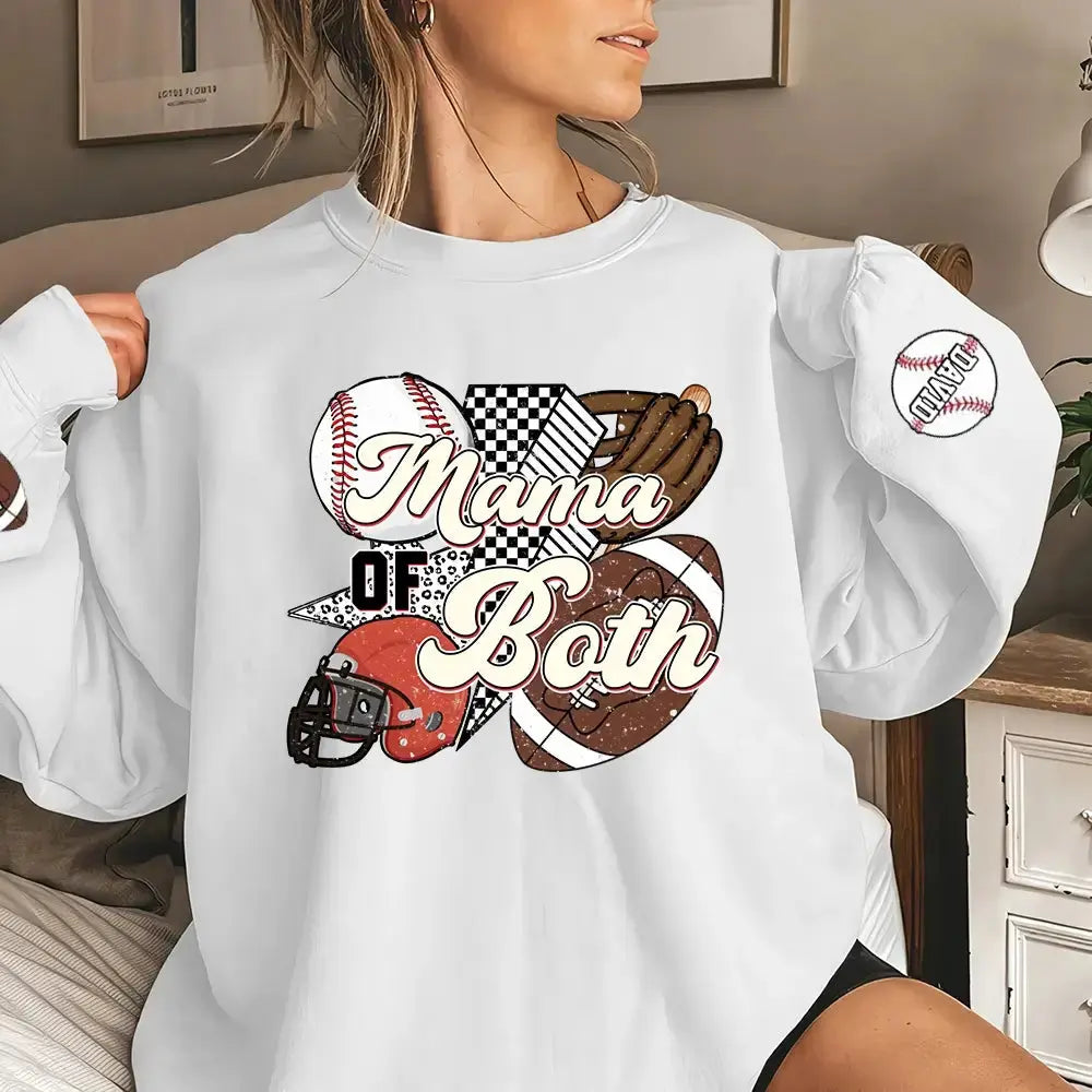 Custom Mama of Both Sweatshirt - Personalized Gift for Mother Duconspace