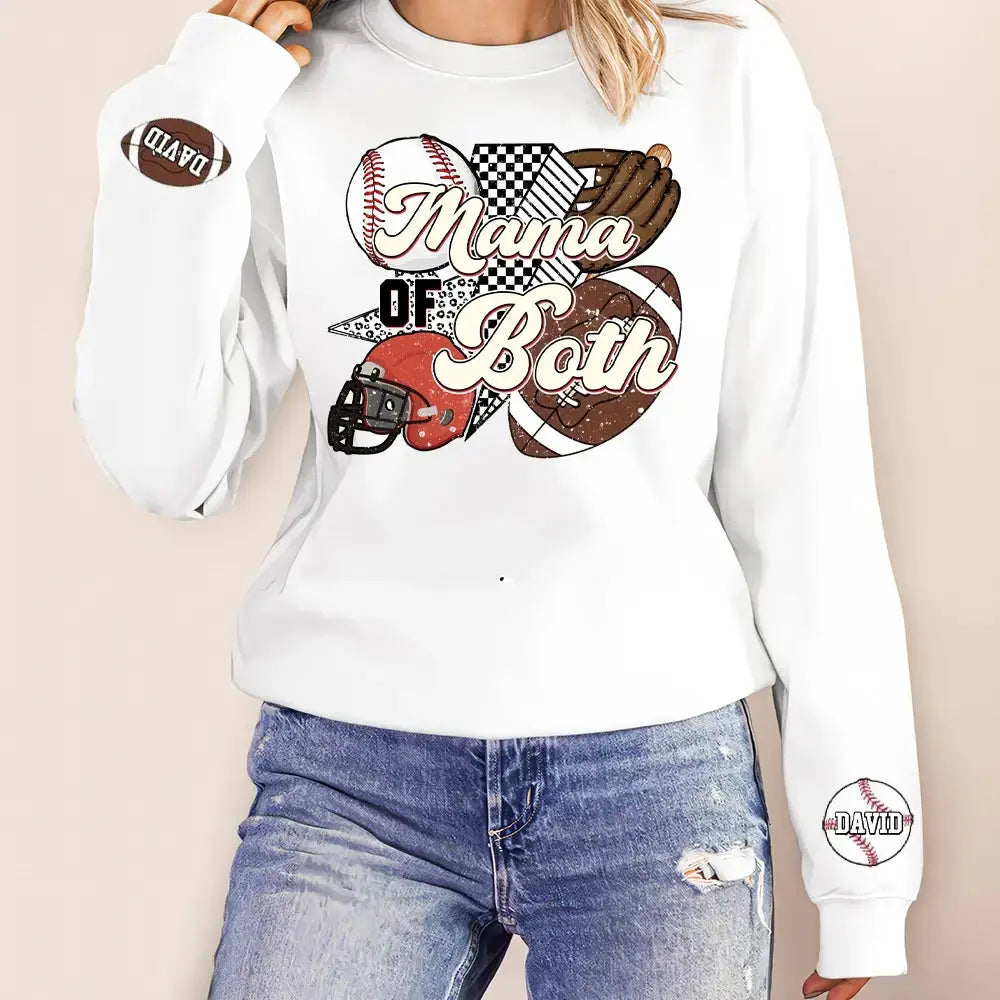 Custom Mama of Both Sweatshirt - Personalized Gift for Mother Duconspace