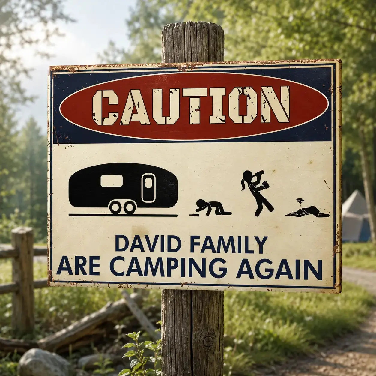 Custom Metal Sign - Drunk Campers Are Camping Again Duconspace