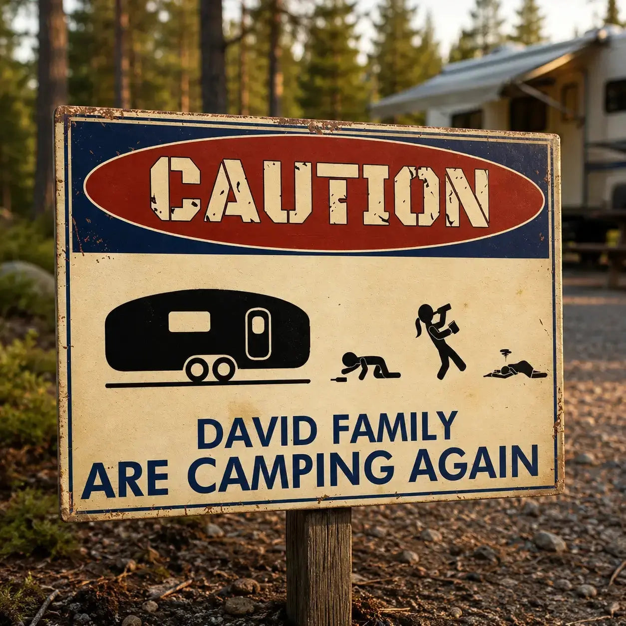 Custom Metal Sign - Drunk Campers Are Camping Again Duconspace