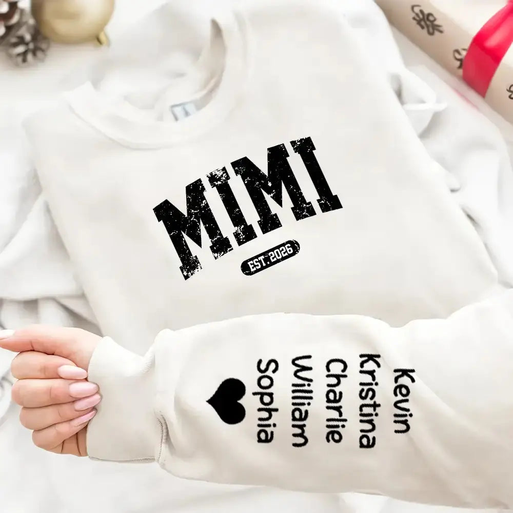 Custom Mimi Est and Kids Sweatshirt - Personalized Gift for Mom, Grandma Duconspace