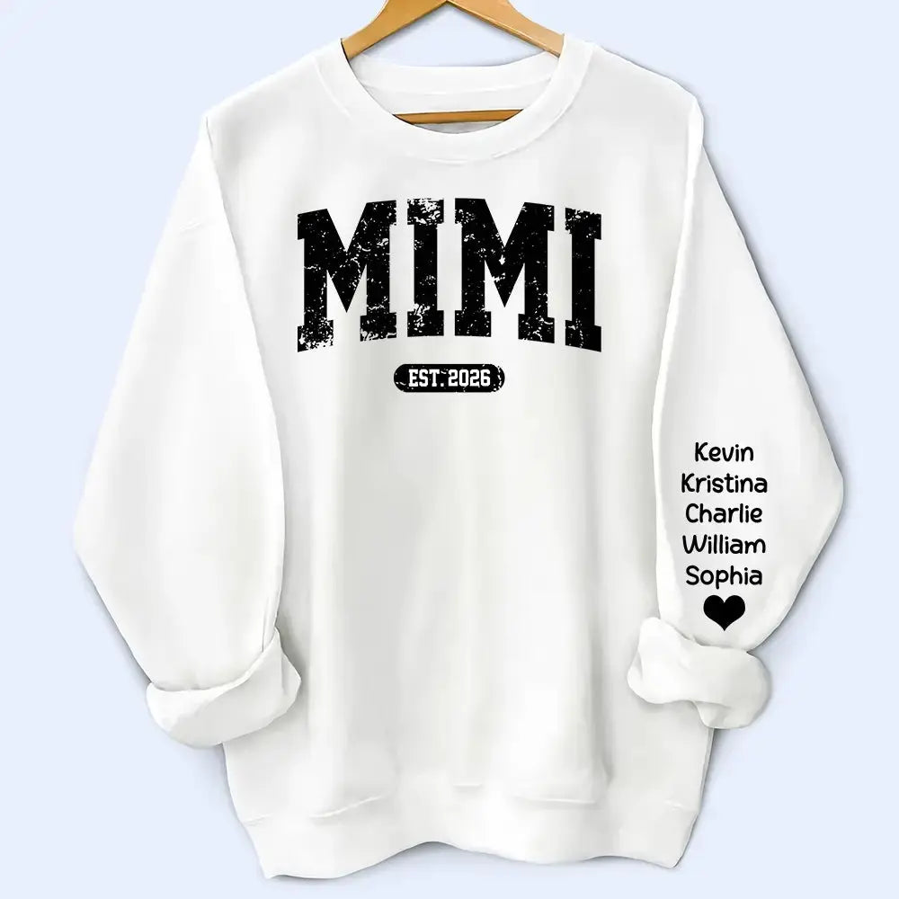 Custom Mimi Est and Kids Sweatshirt - Personalized Gift for Mom, Grandma Duconspace