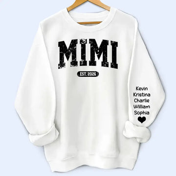 Custom Mimi Est and Kids Sweatshirt - Personalized Gift for Mom, Grandma Duconspace