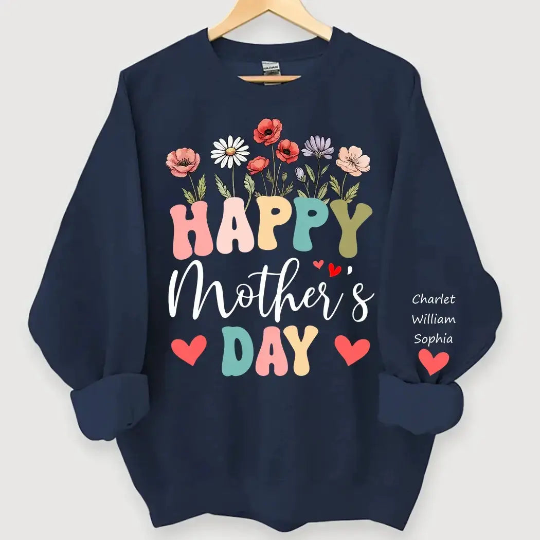 Custom Morther's Day Sweathirt - Personalized Gift for Mom, Grandma Duconspace