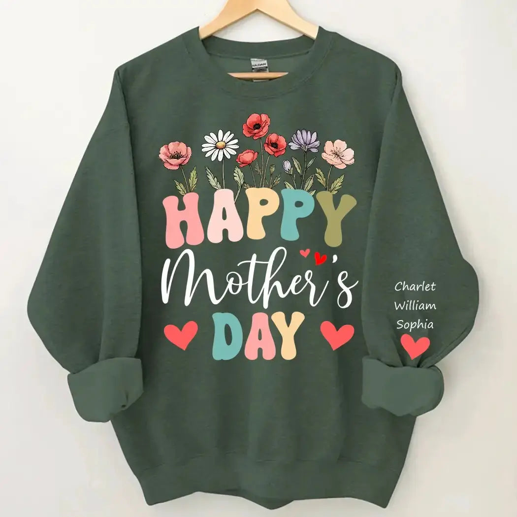 Custom Morther's Day Sweathirt - Personalized Gift for Mom, Grandma Duconspace