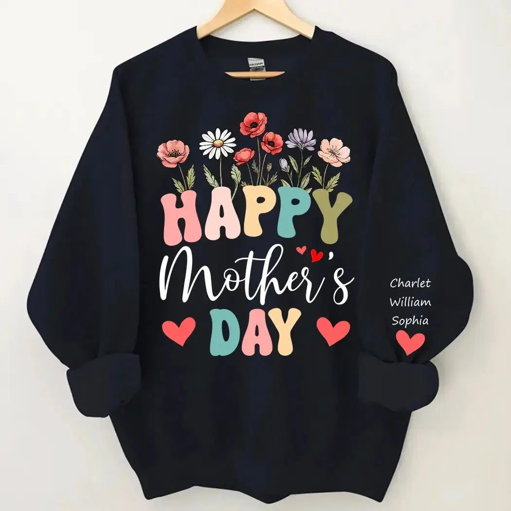 Custom Morther's Day Sweathirt - Personalized Gift for Mom, Grandma Duconspace