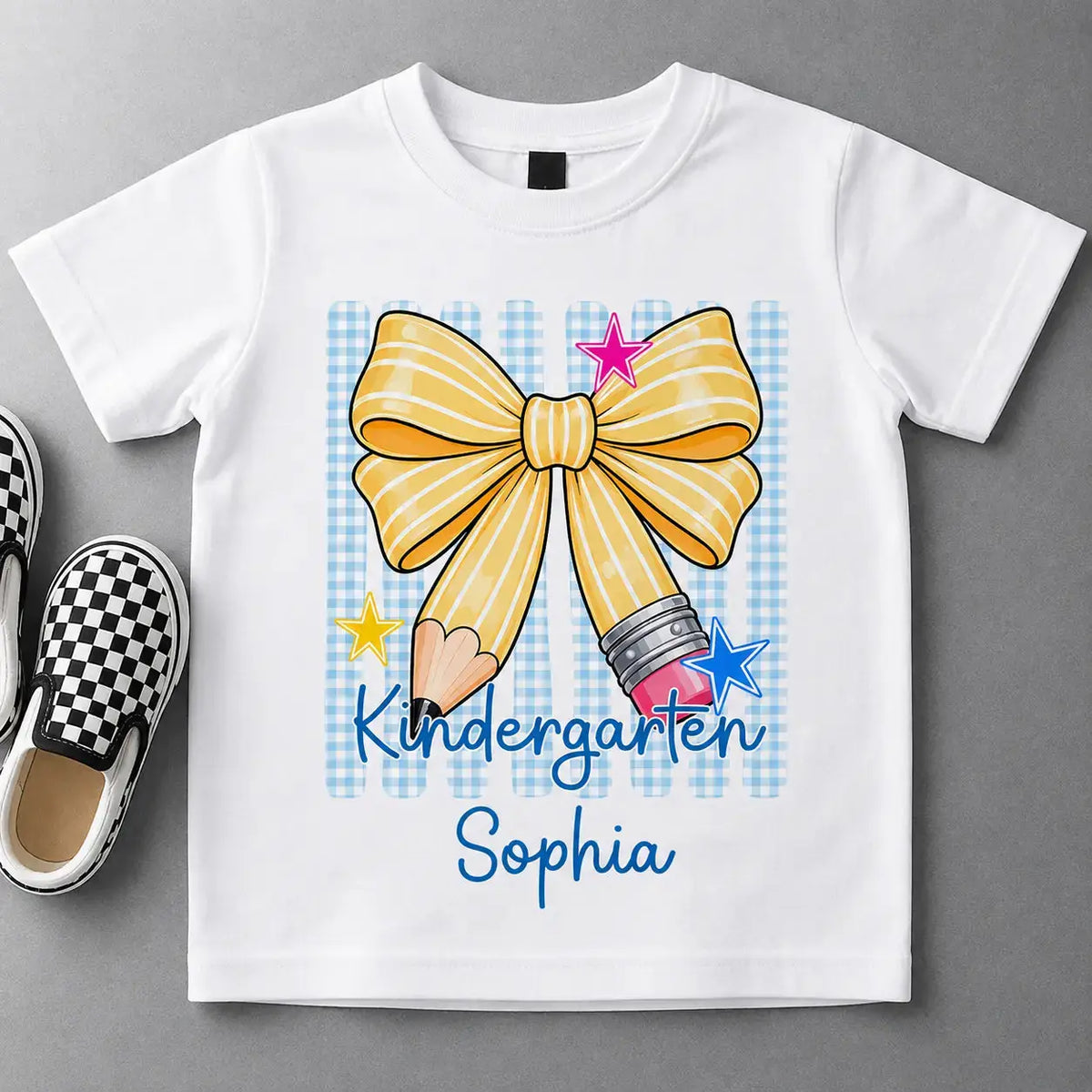 Custom Name School Bow Youth Shirt Duconspace
