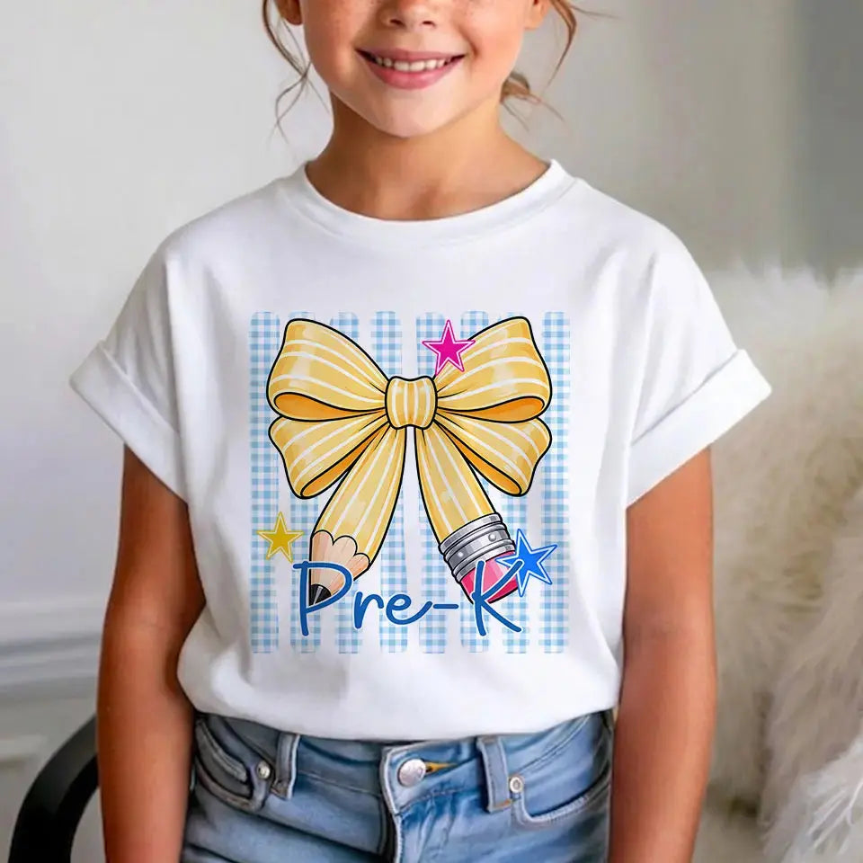 Custom Name School Bow Youth Shirt