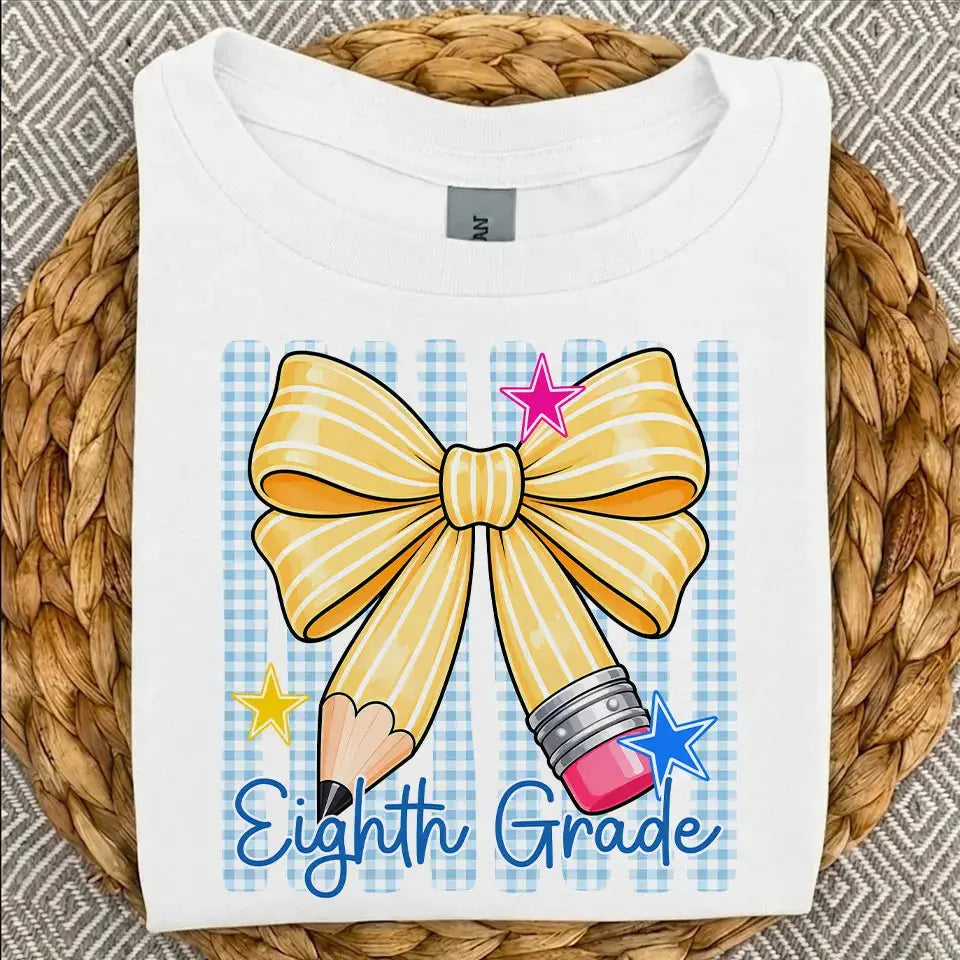 Custom Name School Bow Youth Shirt
