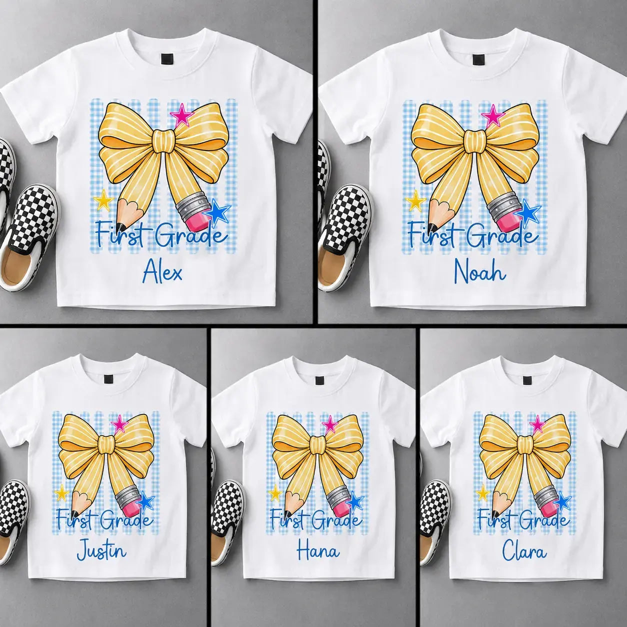 Custom Name School Bow Youth Shirt Duconspace