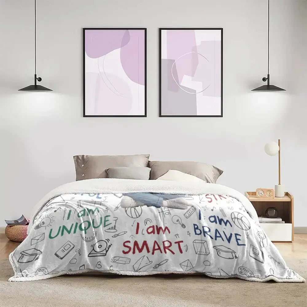 Custom Name on Blanket - Personalized Gift for Kid Duconspace