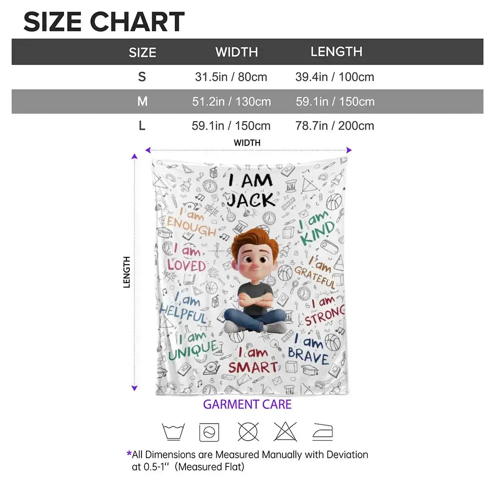 Custom Name on Blanket - Personalized Gift for Kid Duconspace