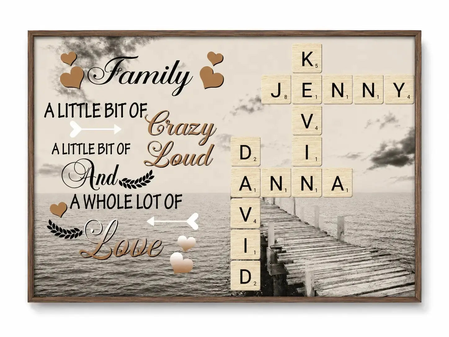 Custom Name on Family a Little Bit of Crazy Poster