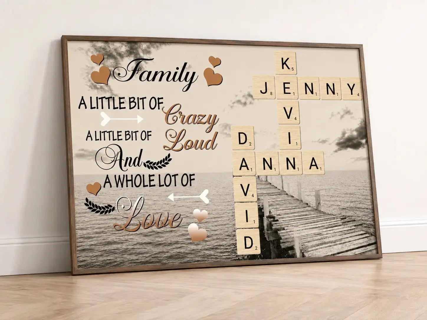 Custom Name on Family a Little Bit of Crazy Poster