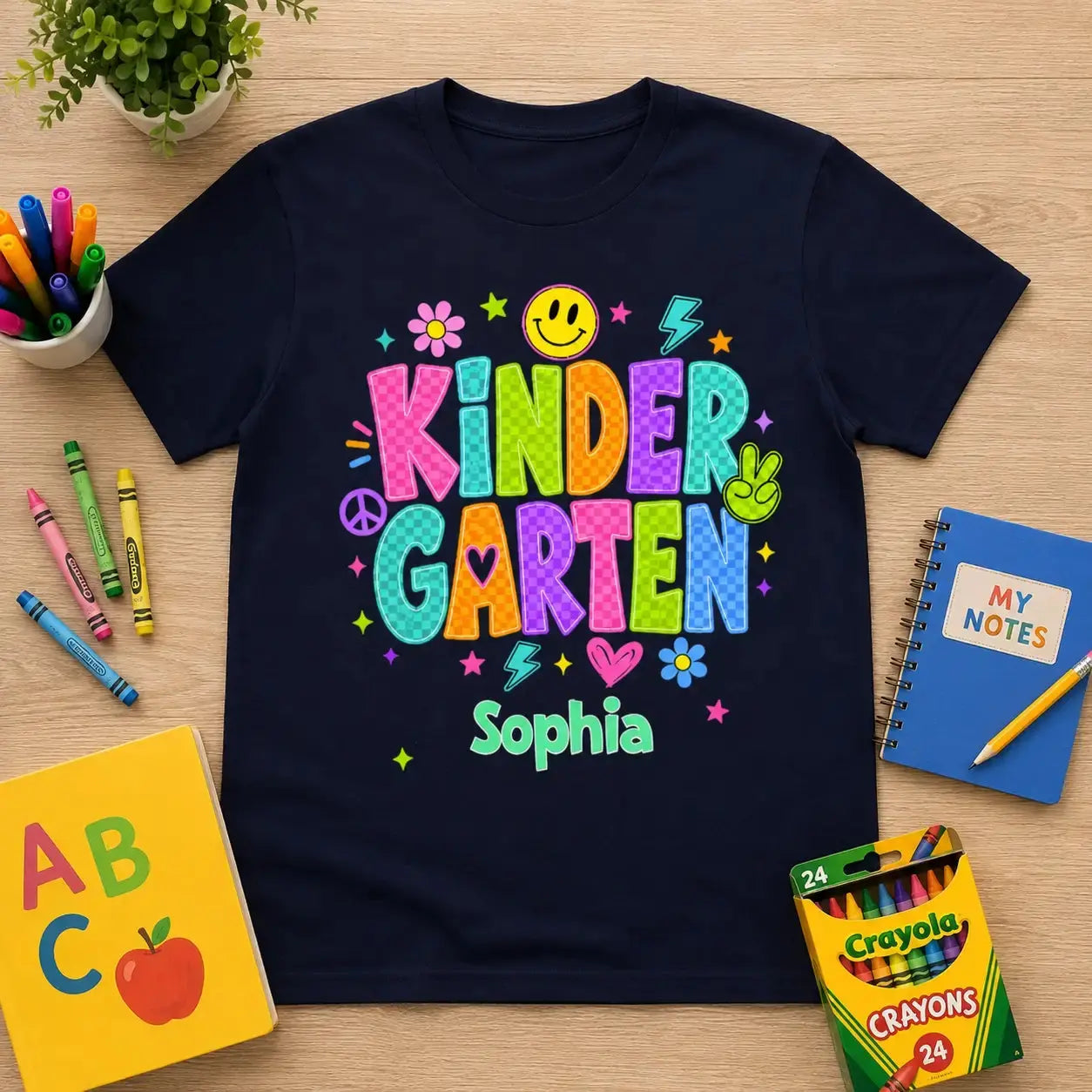 Custom Name on Kindergarten Shirt - Personalized Gift for Studen, Teacher Duconspace