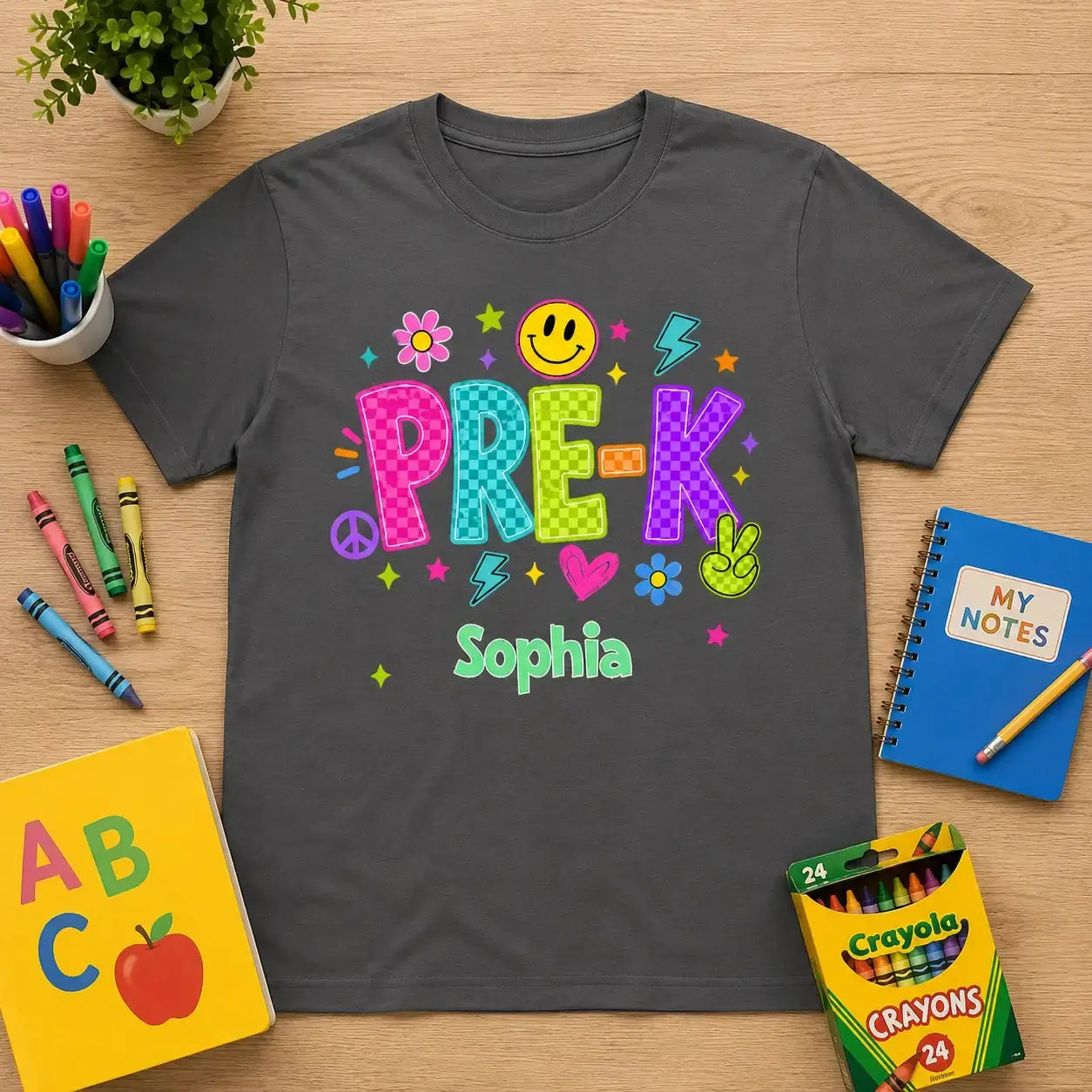 Custom Name on Kindergarten Shirt - Personalized Gift for Studen, Teacher Duconspace