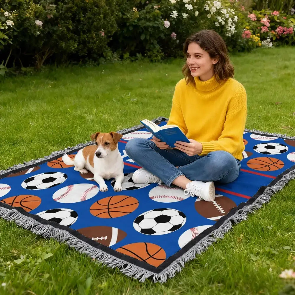 Custom Name on Sports Blanket - Personalized Gift for Kids Duconspace