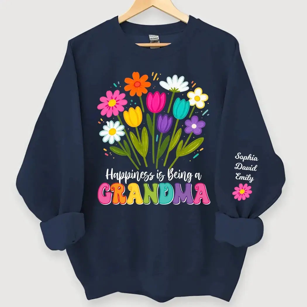 Custom Names on Grandma Flower Shirt - Personalized Gift for Grandma Duconspace