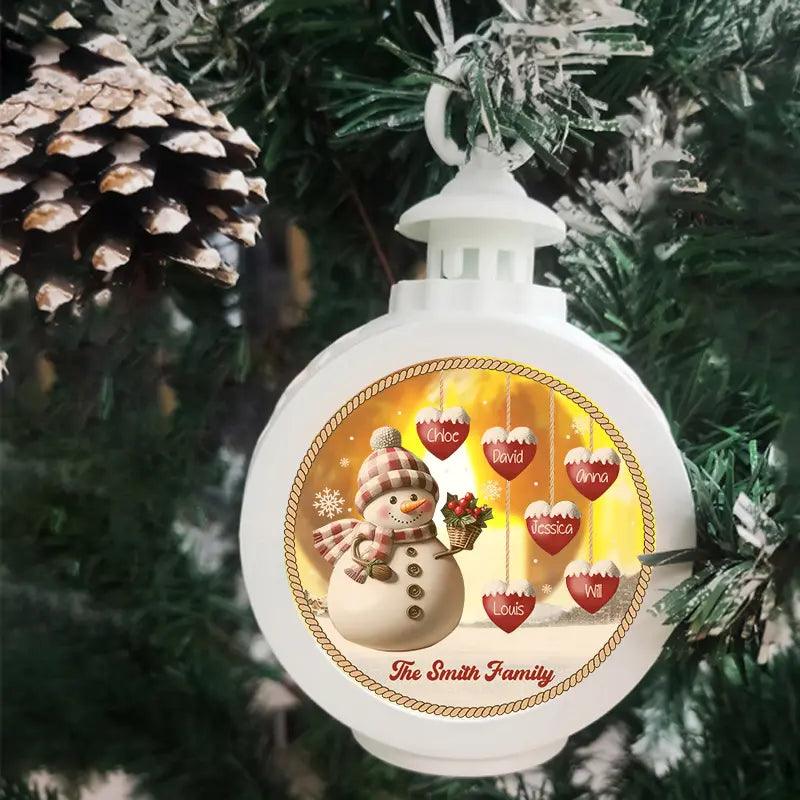 Custom Ornament My Favorite Part of Christmas is Family - Personalized Candlelight Lantern Ornament - Perfect Christmas Gift for Family Members