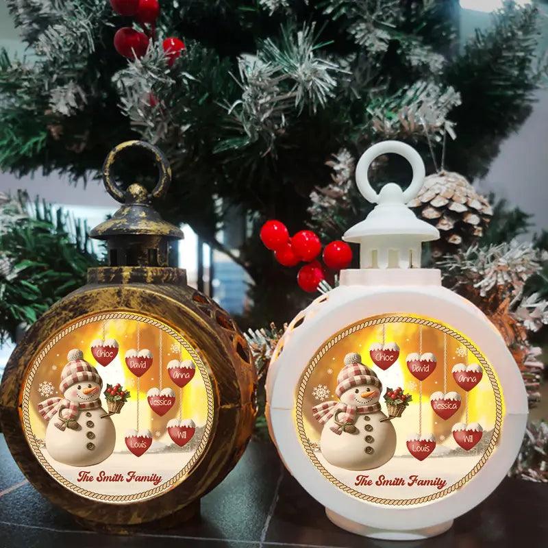 Custom Ornament My Favorite Part of Christmas is Family - Personalized Candlelight Lantern Ornament - Perfect Christmas Gift for Family Members