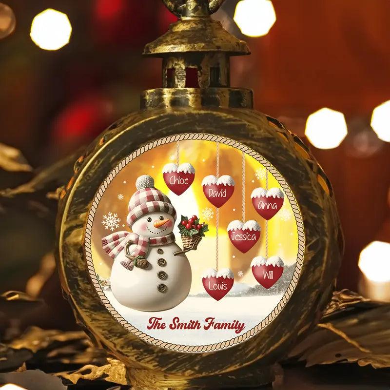 Custom Ornament My Favorite Part of Christmas is Family - Personalized Candlelight Lantern Ornament - Perfect Christmas Gift for Family Members