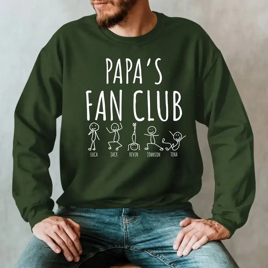 Custom Papa Shirt With Kids Name - Personalized Gift for Family Member Duconspace