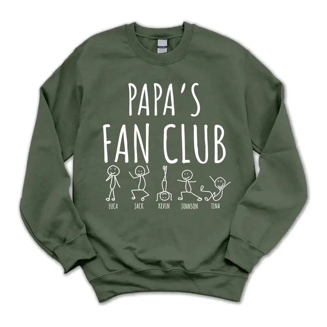 Custom Papa Shirt With Kids Name - Personalized Gift for Family Member Duconspace