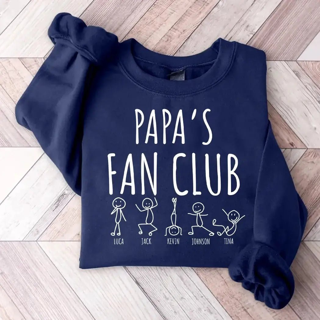 Custom Papa Shirt With Kids Name - Personalized Gift for Family Member Duconspace