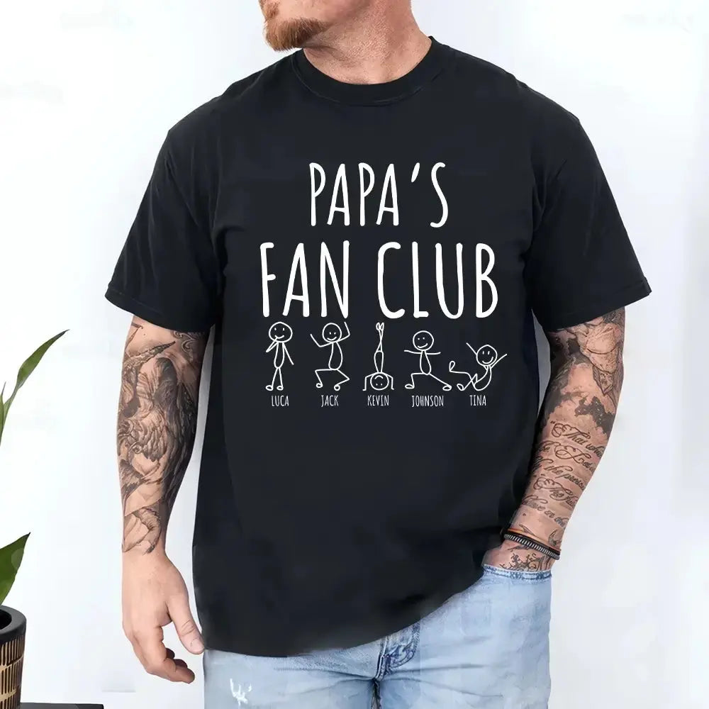 Custom Papa Shirt With Kids Name - Personalized Gift for Family Member Duconspace