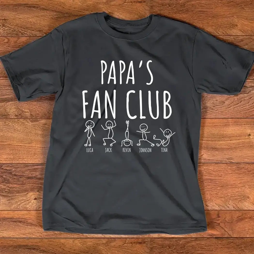 Custom Papa Shirt With Kids Name - Personalized Gift for Family Member Duconspace