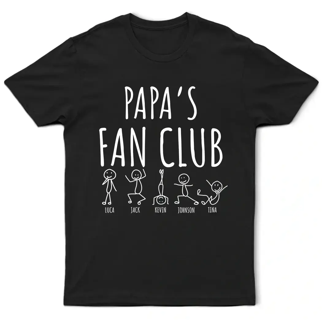 Custom Papa Shirt With Kids Name - Personalized Gift for Family Member Duconspace