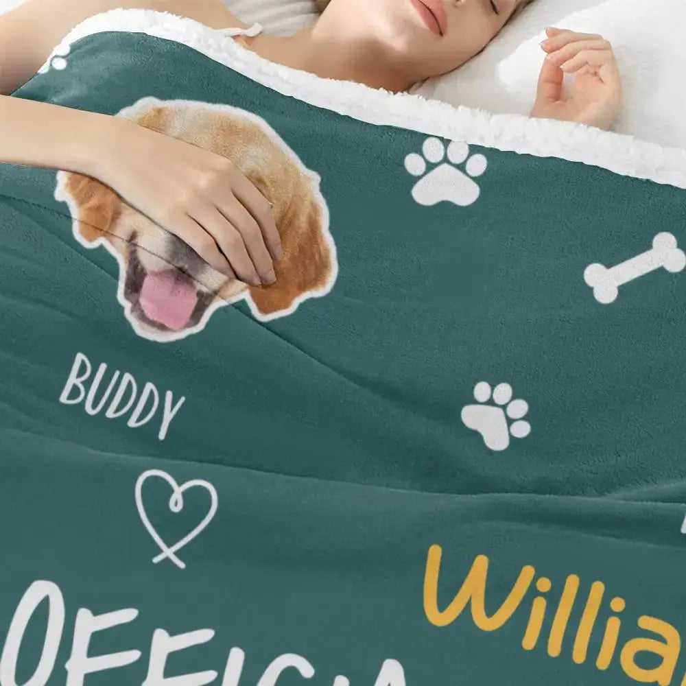 Custom Pet Face Snuggle Blanket With Name - Personalized for Pet Lovers Printbelle