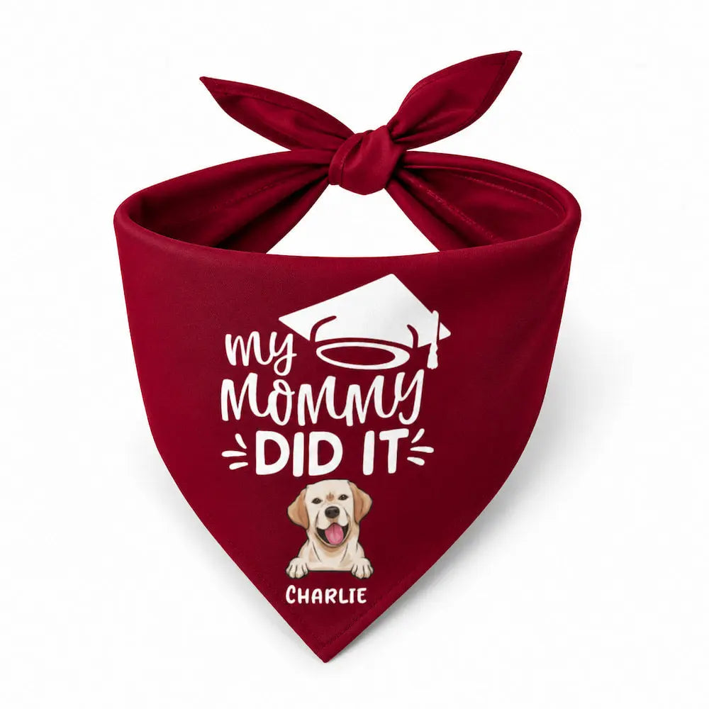 Custom Pet Graduation Bandana Dog Cat Gift Duconspace