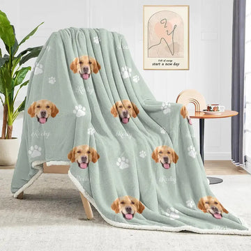 Custom Pet Photo - Personalized Đog, Cat Blanket With Name Duconspace