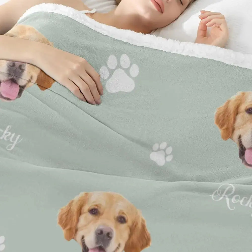 Custom Pet Photo - Personalized Đog, Cat Blanket With Name Duconspace