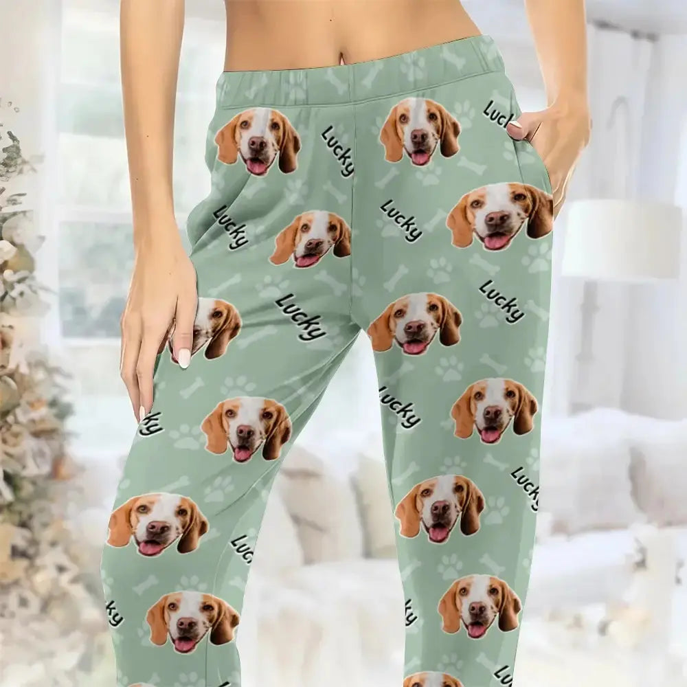 Custom Pet Photo - Personalized Dog, Cat Pajama Pants, Gift for Pet Owners Duconspace