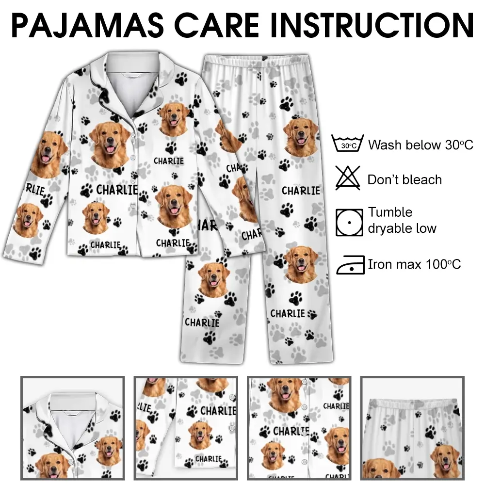 Custom Pet Photo - Personalized Pajama Set Long, Gift for Pet Lover