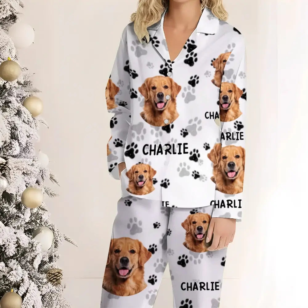 Custom Pet Photo - Personalized Pajama Set Long, Gift for Pet Lover