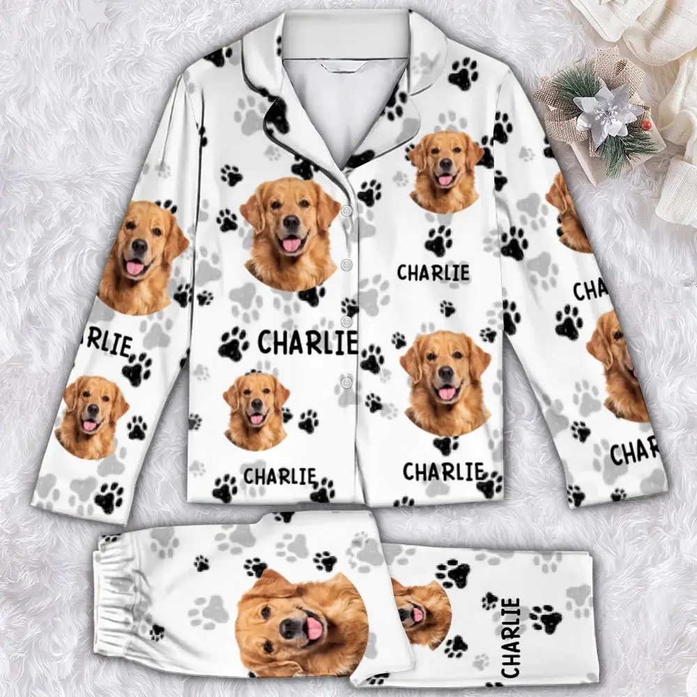 Custom Pet Photo - Personalized Pajama Set Long, Gift for Pet Lover