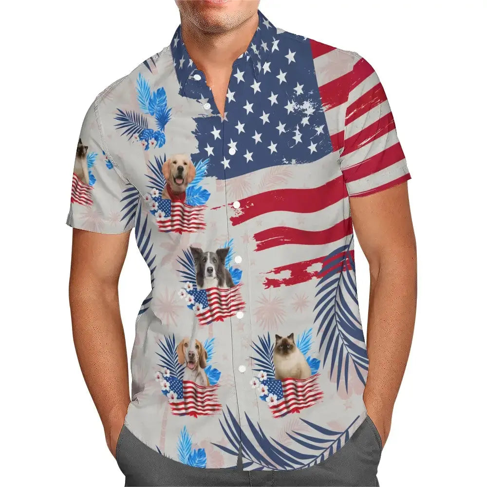Custom Pet Photo Summer Shirt - Personalized Gift for Pet Lovers
