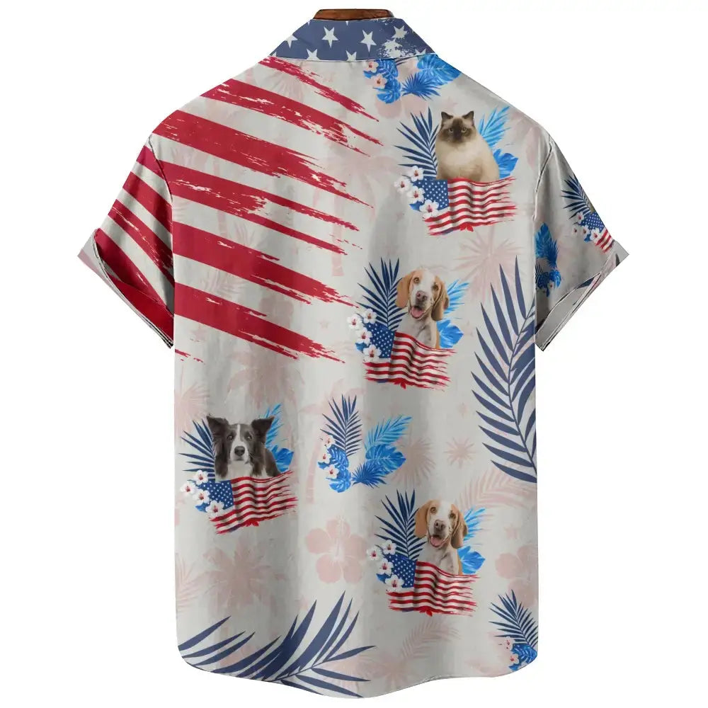 Custom Pet Photo Summer Shirt - Personalized Gift for Pet Lovers